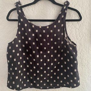 Black & White Polka Dot Cotton Tank